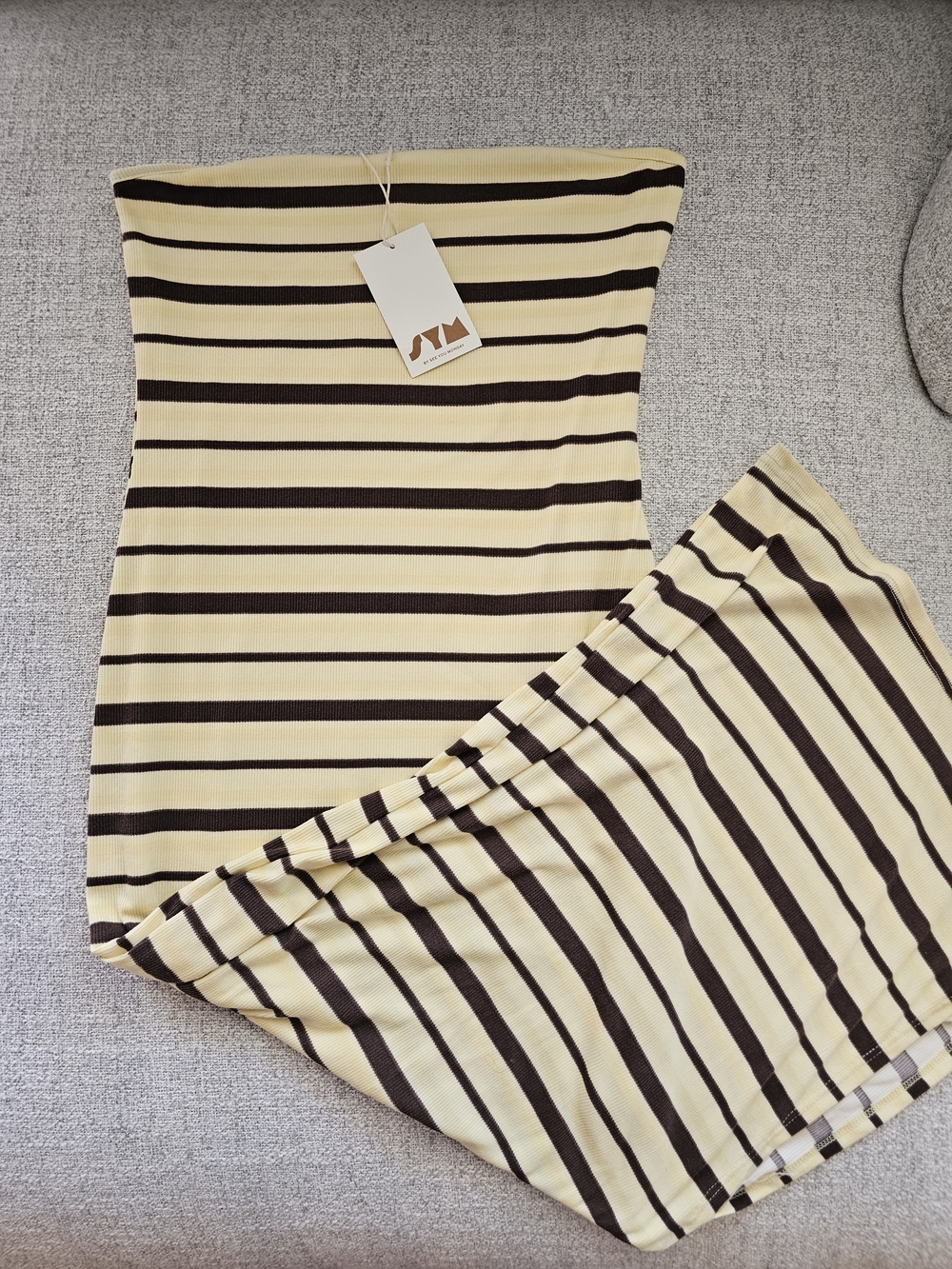 See You Monday Striped Women’s Tube Dress